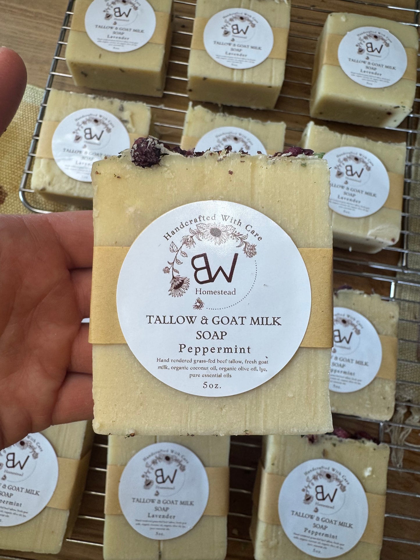 Peppermint Tallow & Goat Milk Soap Bar